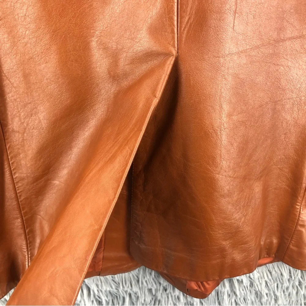 Fantastic International Jacket Mens 44 Vintage Fashions Leather Brown Button